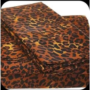 King Size Leopard Cheetah Print Sheet Set